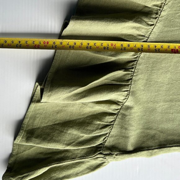 ZARA RUFFLED ASYMMETRIC SKIRT SS22 LIGHT KHAKI | 8372/104 - Picture 4 of 5